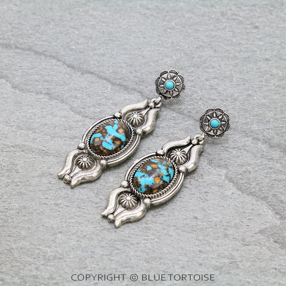 Western Handmade Stone Stud Earrings