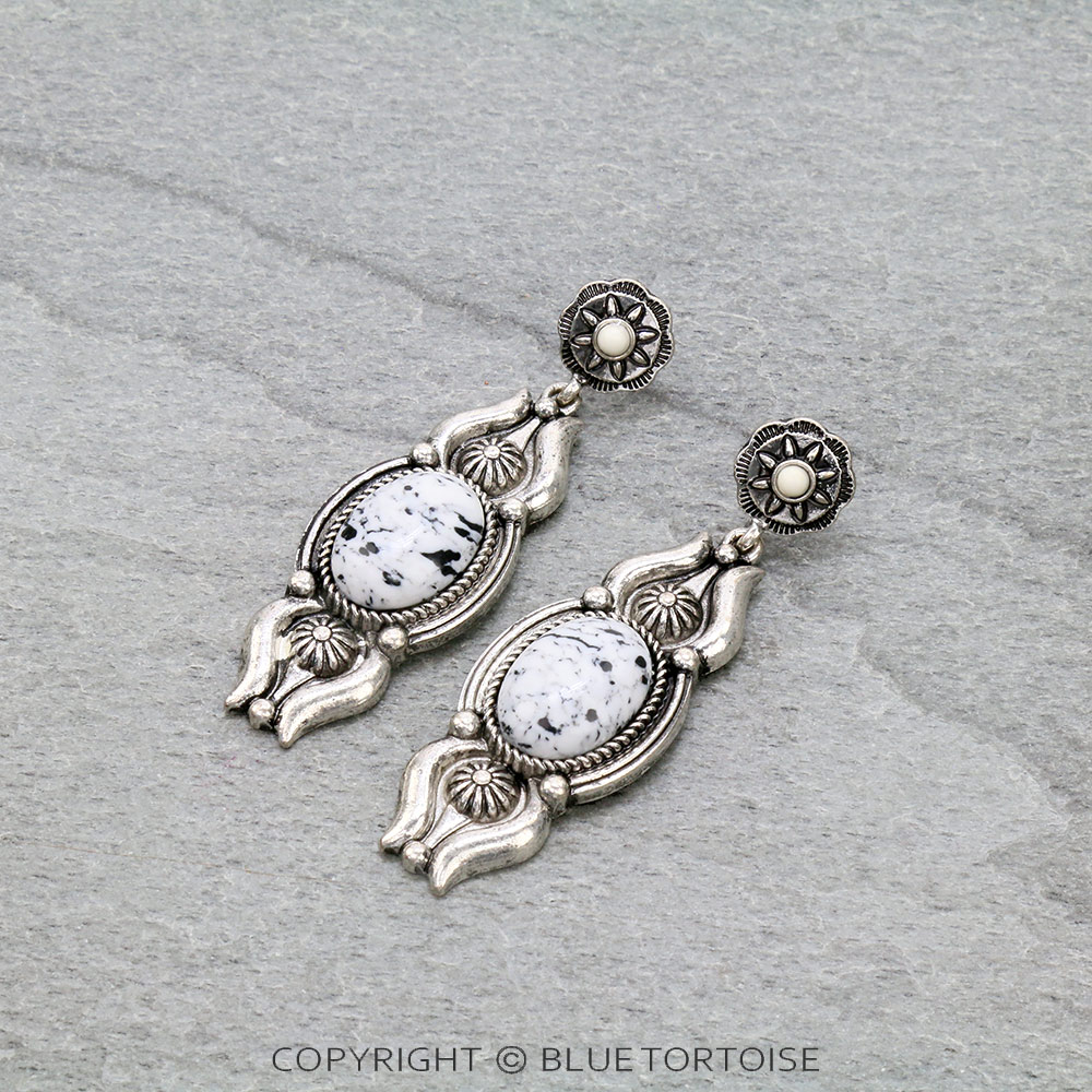 Western Handmade Stone Stud Earrings
