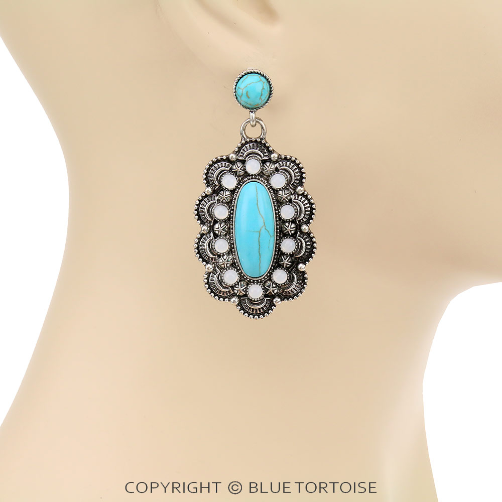 Western Concho Stud Earrings - Image 2