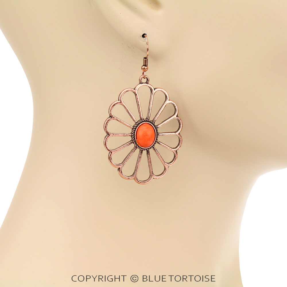 Western Concho Dangle Earrings - Image 2