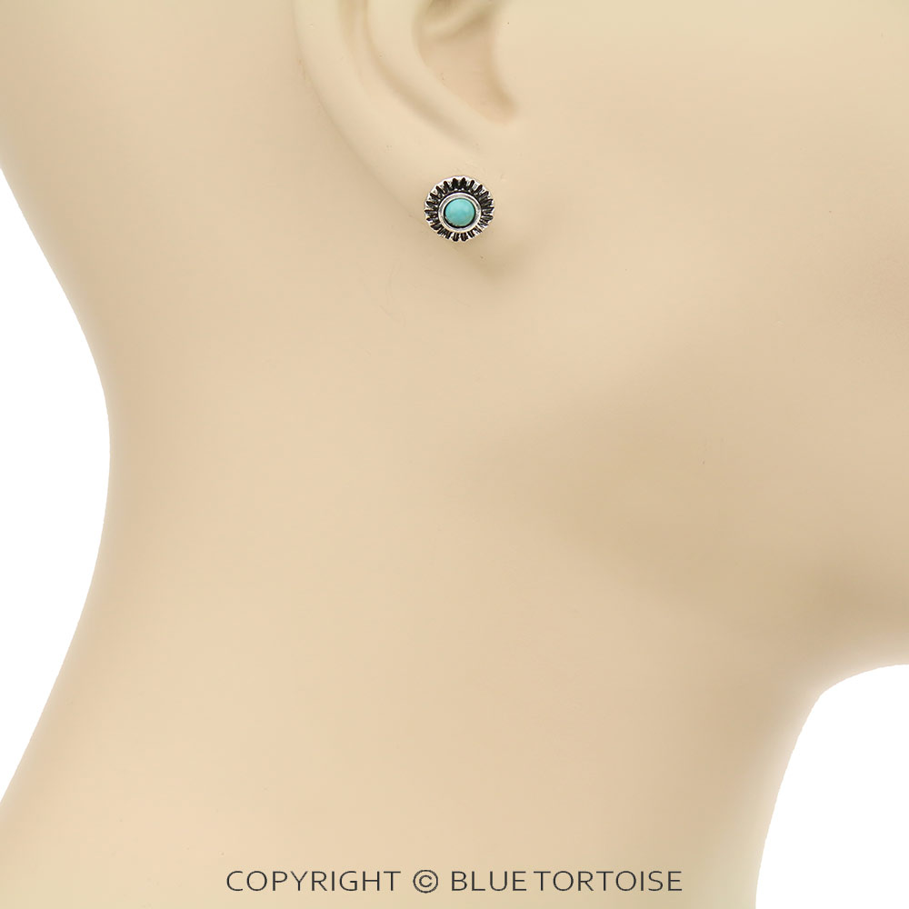 6 Pair Western Design Stud Earring Set - Image 2