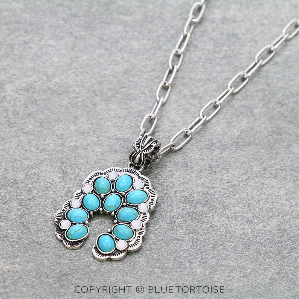Western Squash Blossom Pendant Necklace - Image 3
