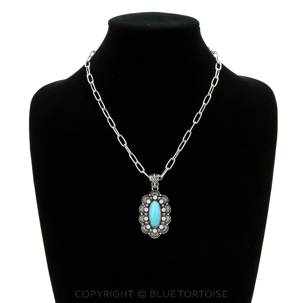 Western Concho Pendant Necklace - Image 2
