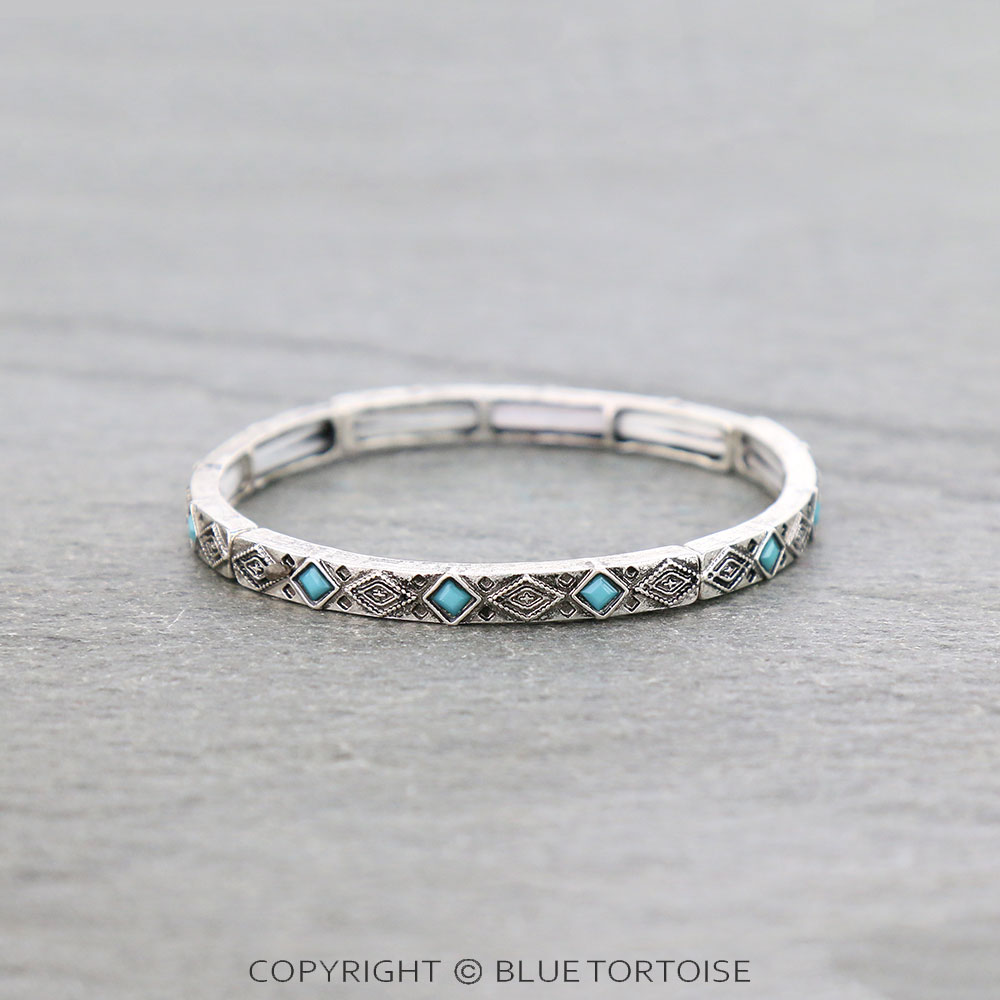 Western Tailored Semi Stone Stretch Bracelet