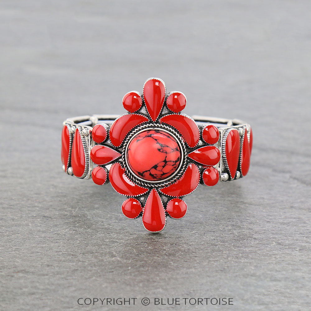 Western Epoxy Stone Stretch Bracelet