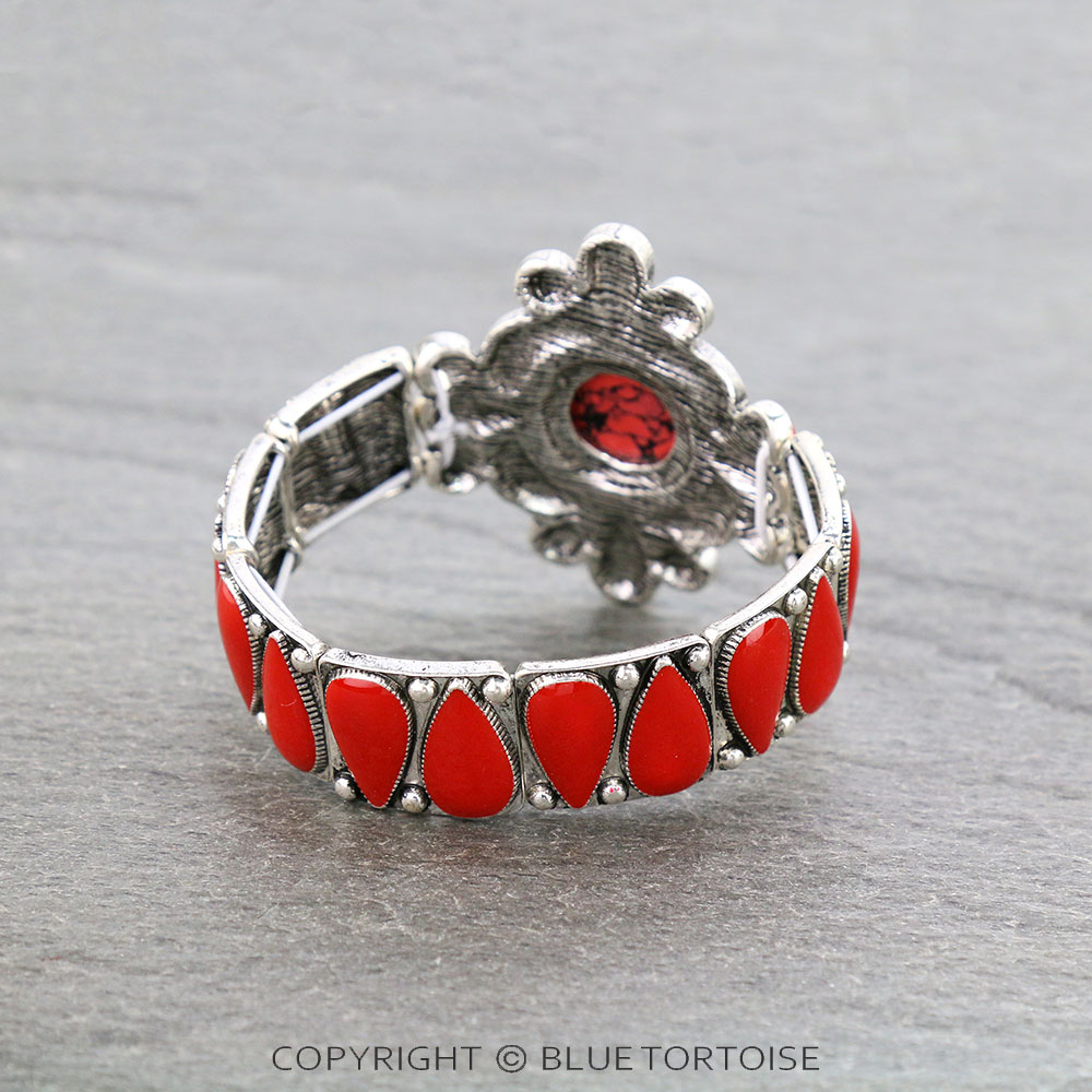 Western Epoxy Stone Stretch Bracelet - Image 3