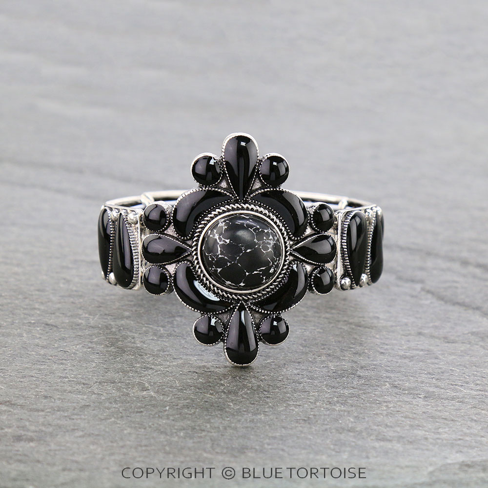 Western Epoxy Stone Stretch Bracelet