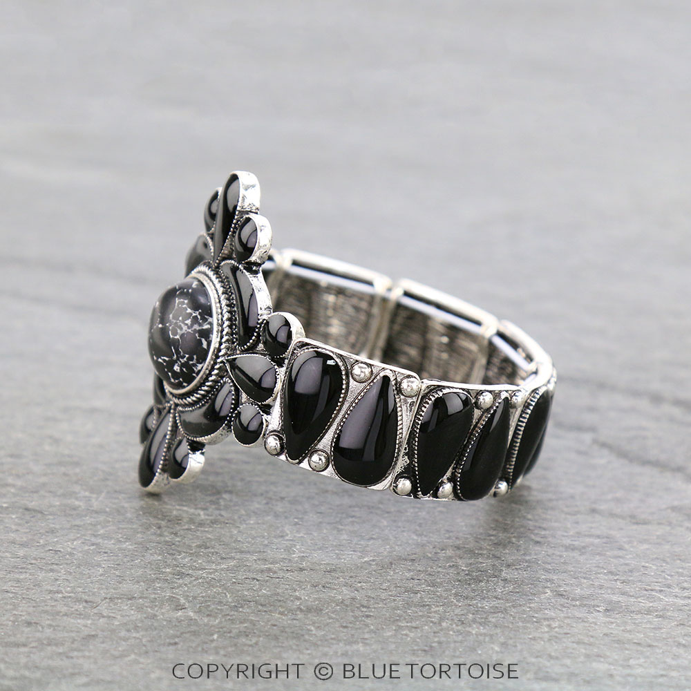Western Epoxy Stone Stretch Bracelet - Image 2