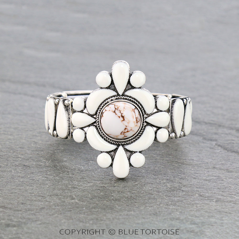 Western Epoxy Stone Stretch Bracelet