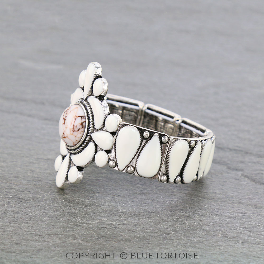 Western Epoxy Stone Stretch Bracelet - Image 2