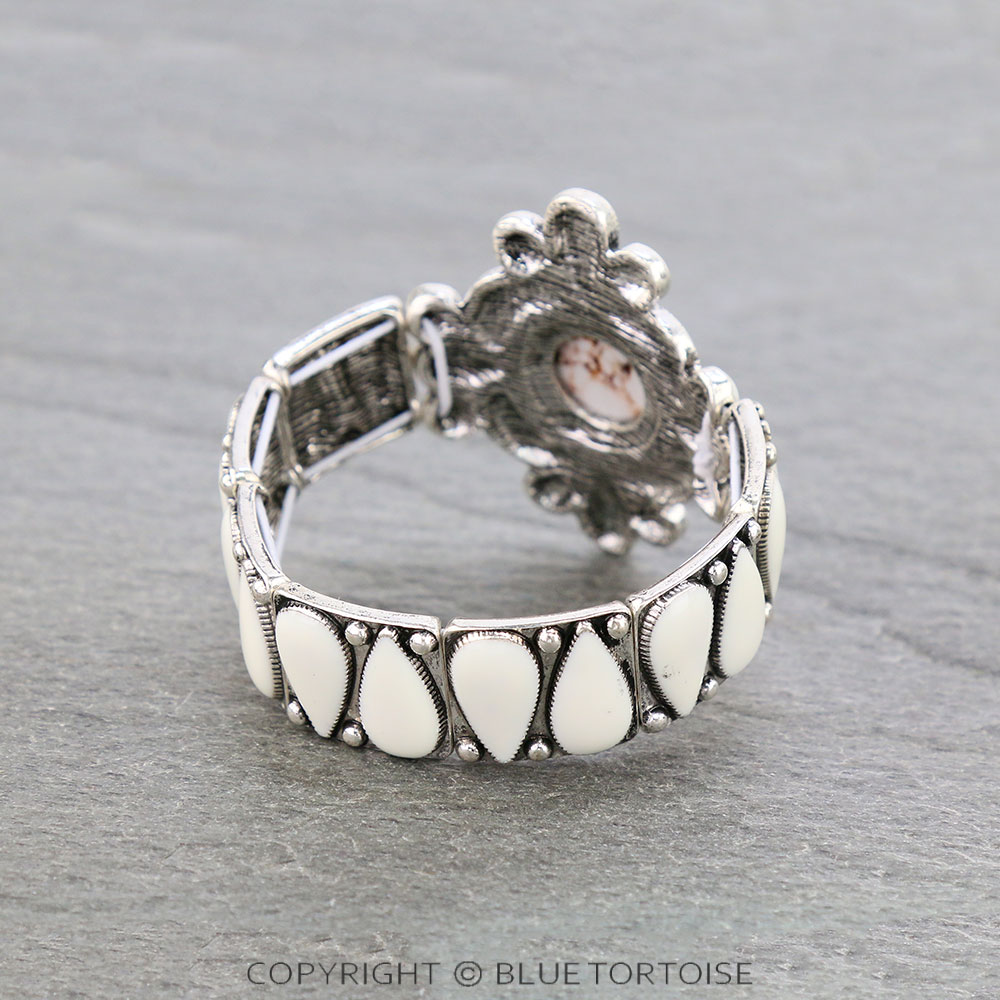 Western Epoxy Stone Stretch Bracelet - Image 3