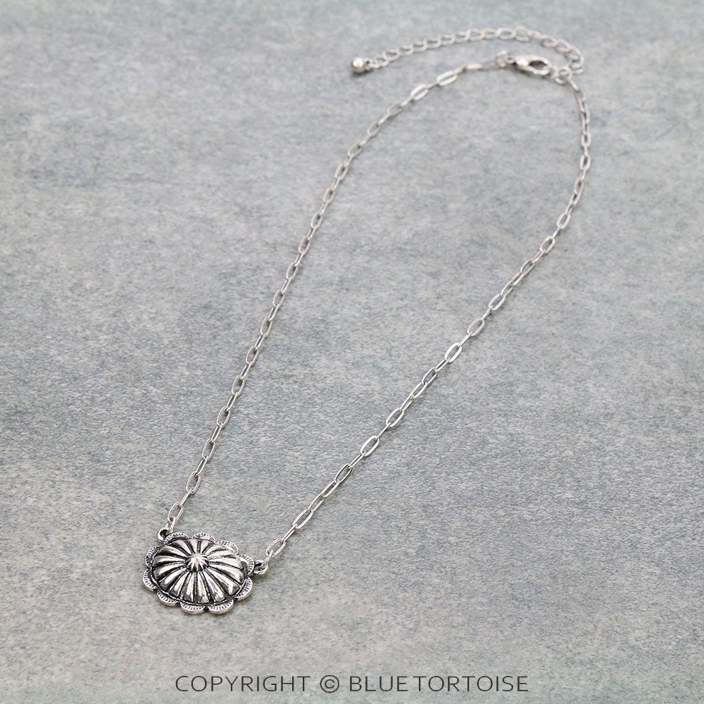Western Concho Chain Necklace