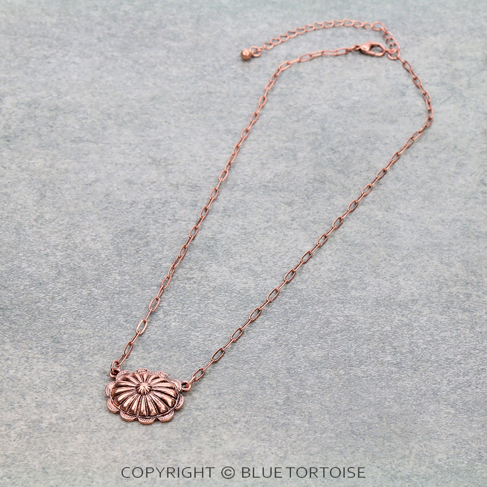 Western Concho Chain Necklace