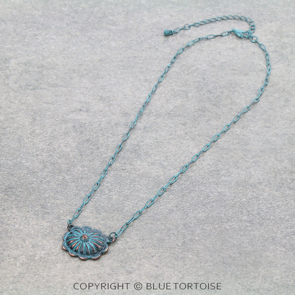 Western Concho Chain Necklace