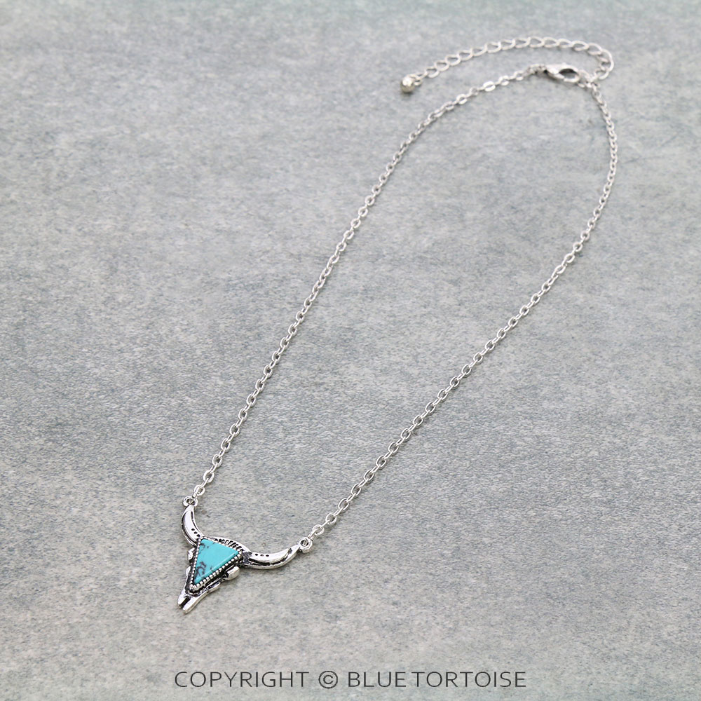 Western Steer Head Necklace