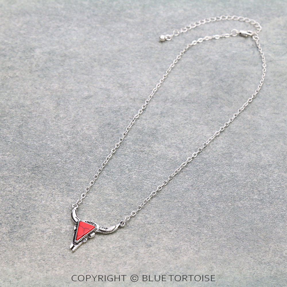 Western Steer Head Necklace