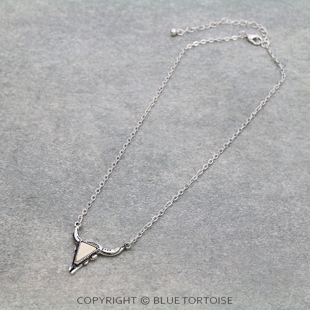 Western Steer Head Necklace