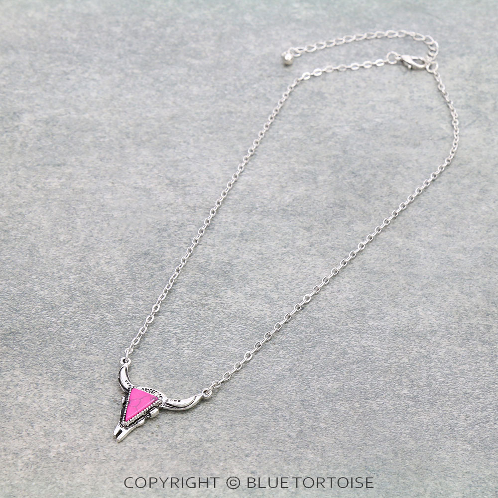 Western Steer Head Necklace