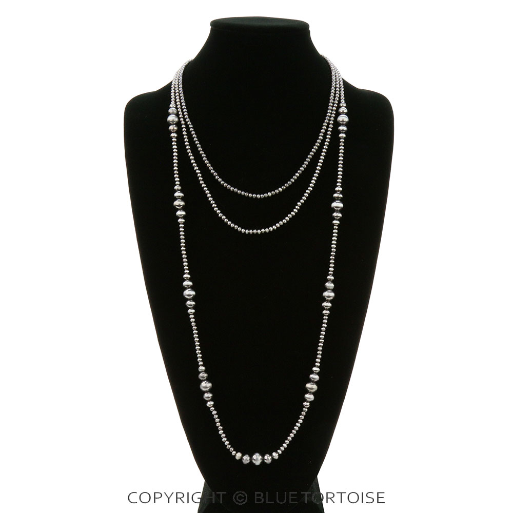 3 Row Navajo Style Pearl Necklace - Image 2