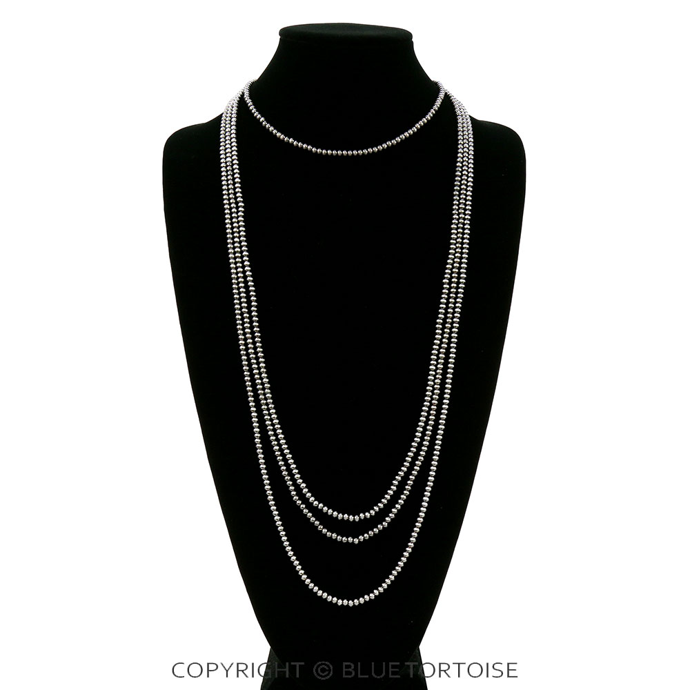 3 Row Navajo Style Pearl Necklace - Image 2
