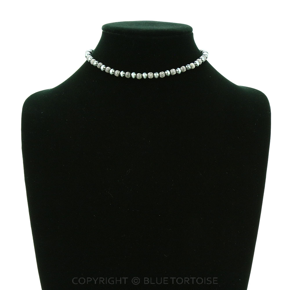 Squash Navajo Style Pearl Choker Necklace - Image 2