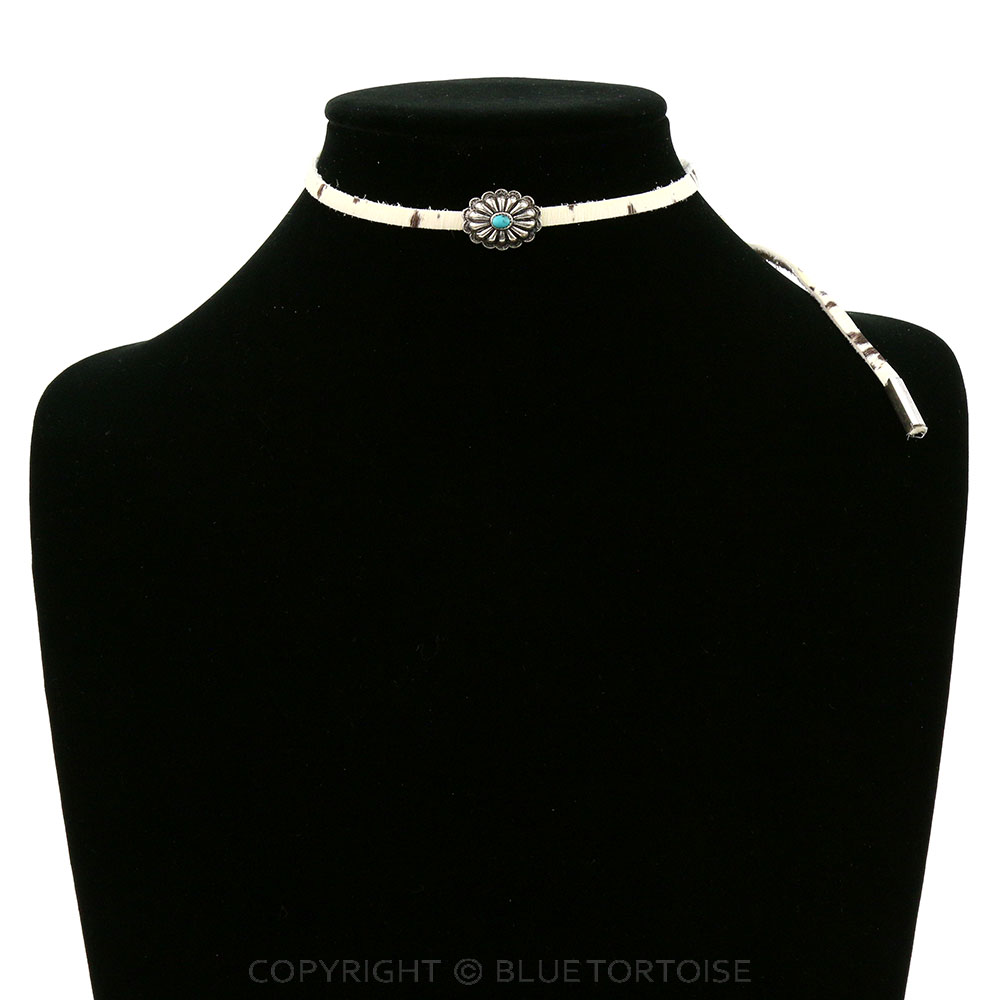 Genuine Leather Cow Hide Choker Necklace - Image 2