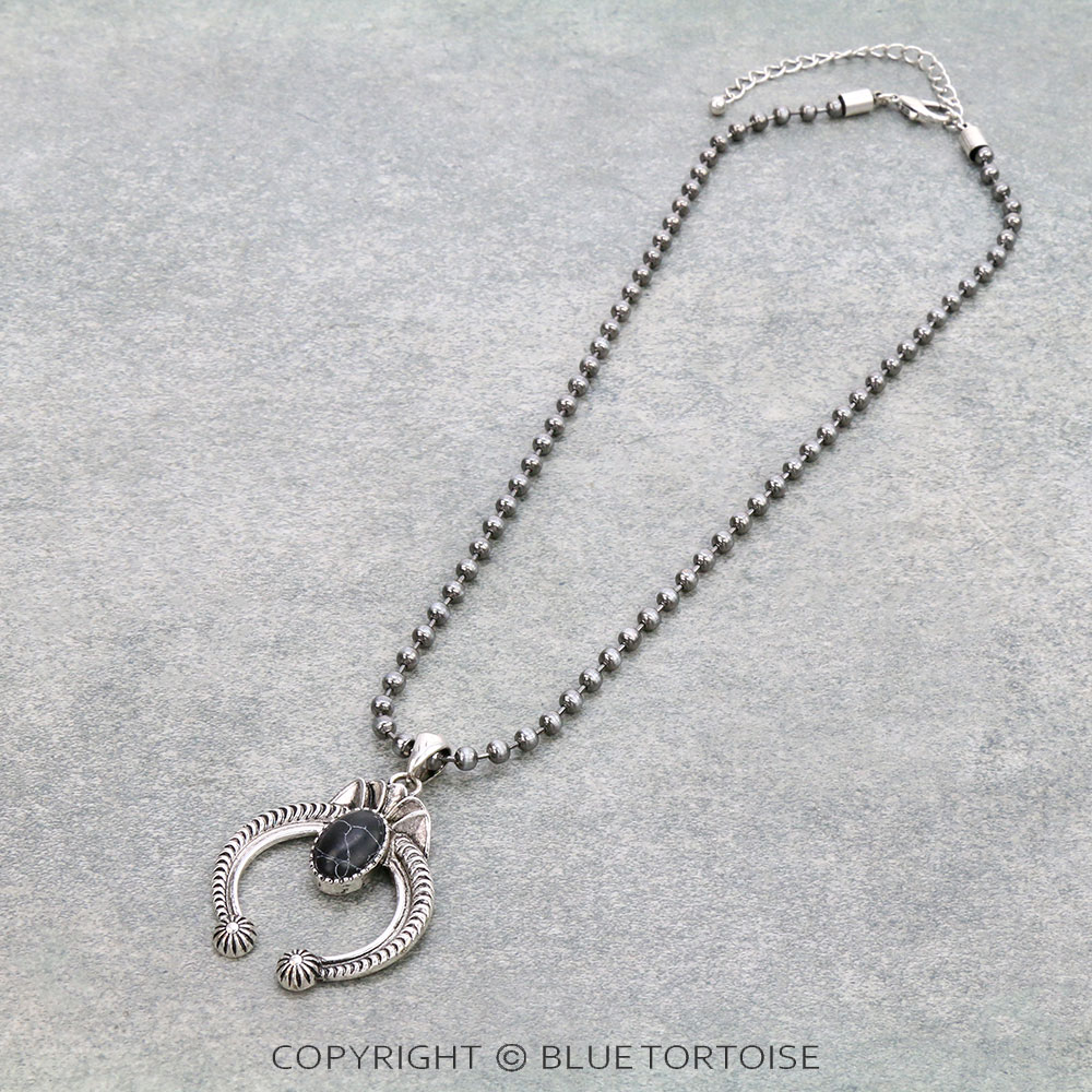 Western Squash Blossom Pendant Necklace
