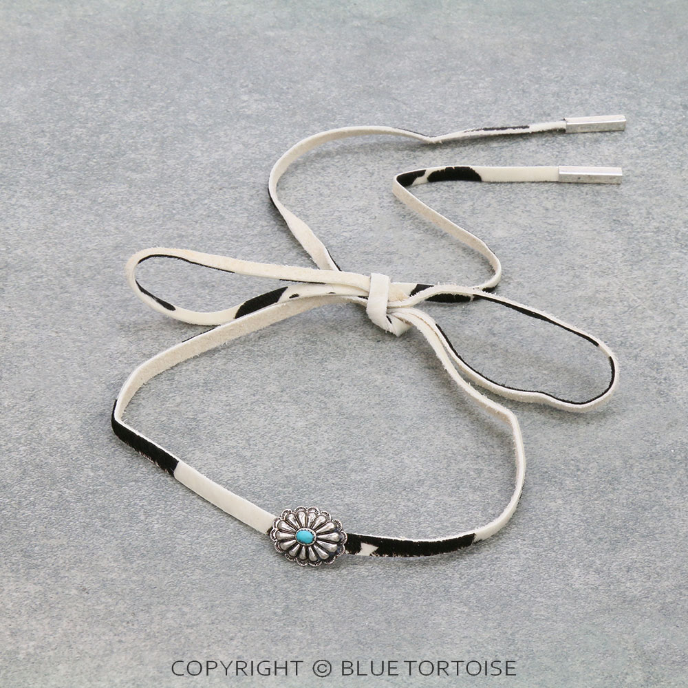 Genuine Leather Cow Hide Choker Necklace