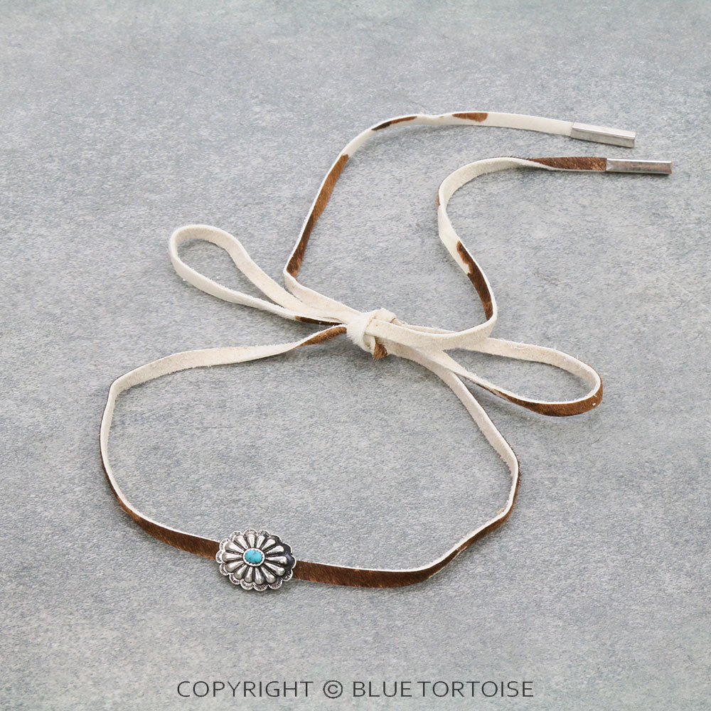 Genuine Leather Cow Hide Choker Necklace
