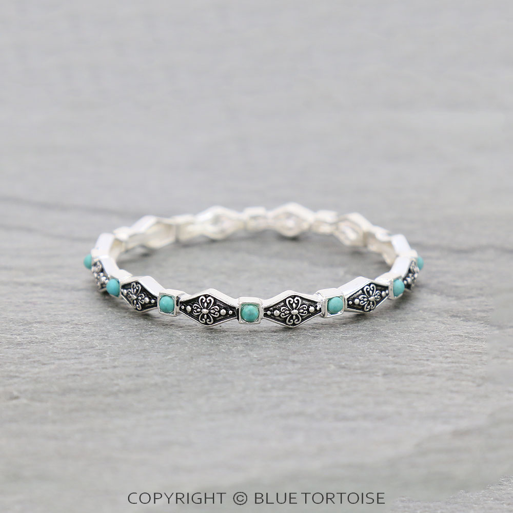 Tailored Semi Stone Double Stretch Bracelet