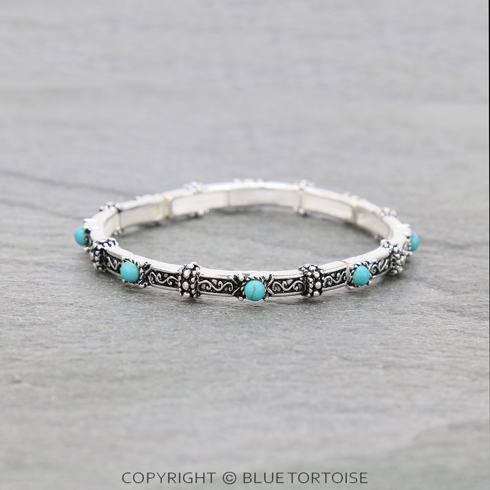 Tailored Semi Stone Double Stretch Bracelet