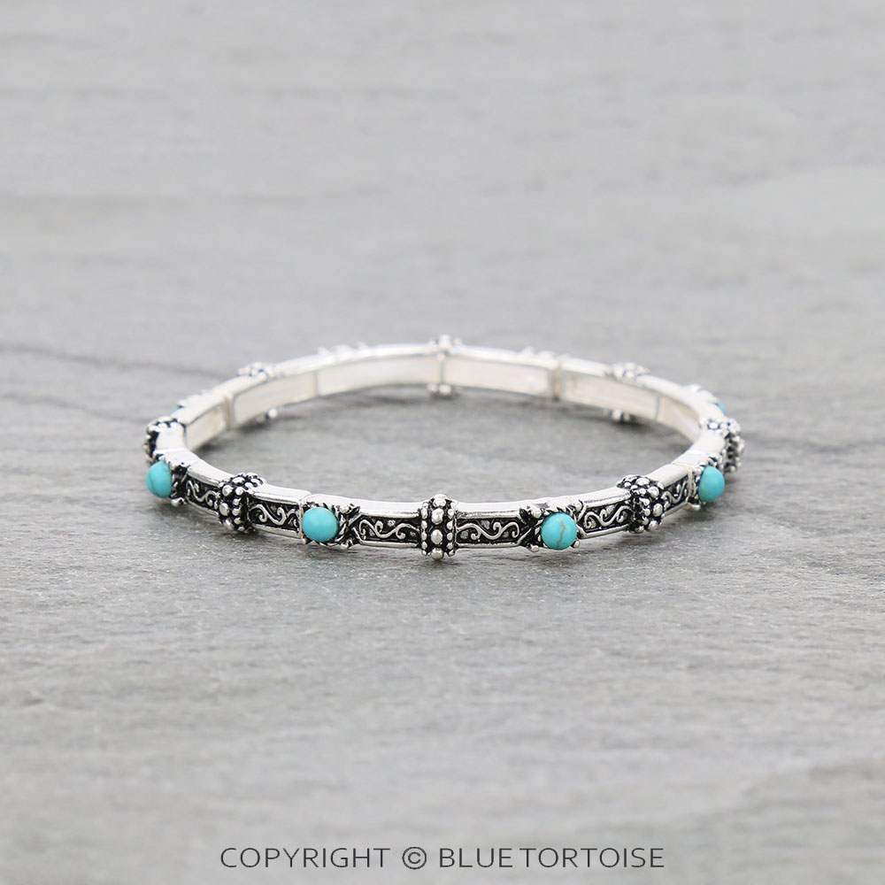 Tailored Semi Stone Double Stretch Bracelet - Image 2