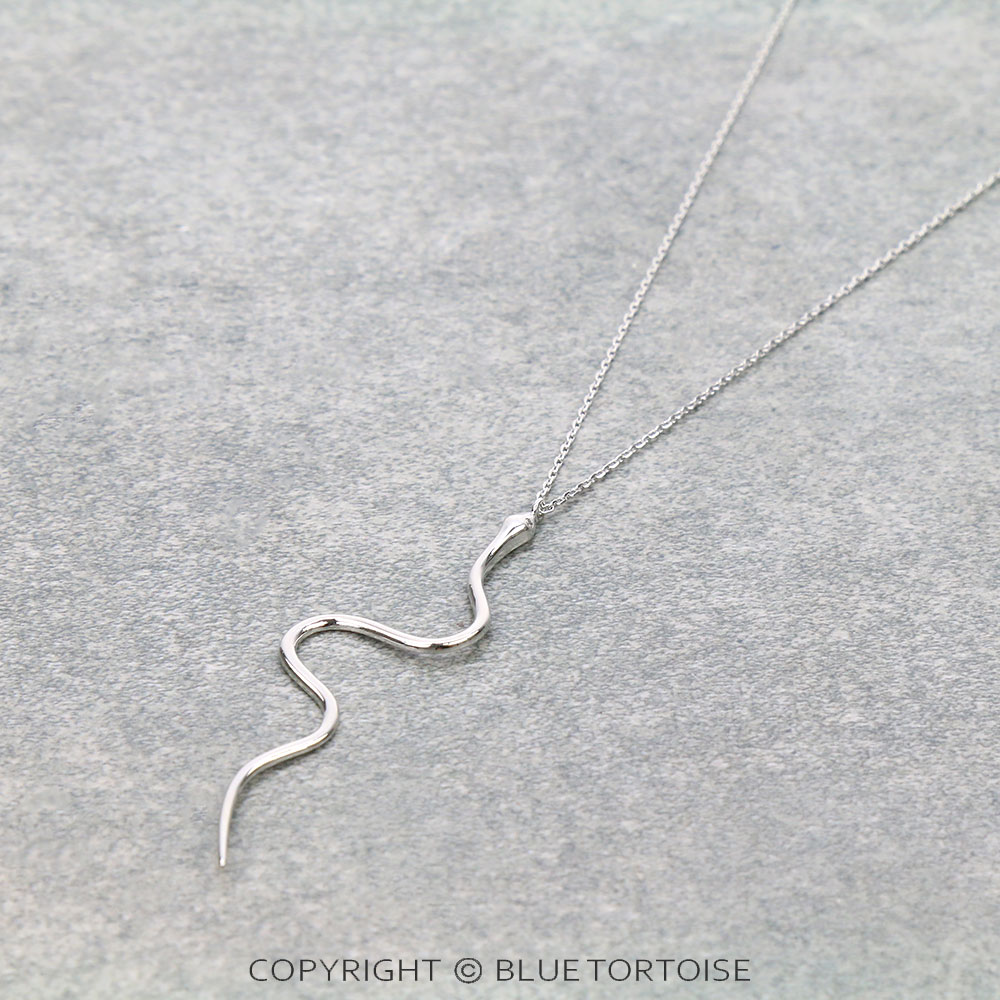 Snake Pendant Brass Necklace