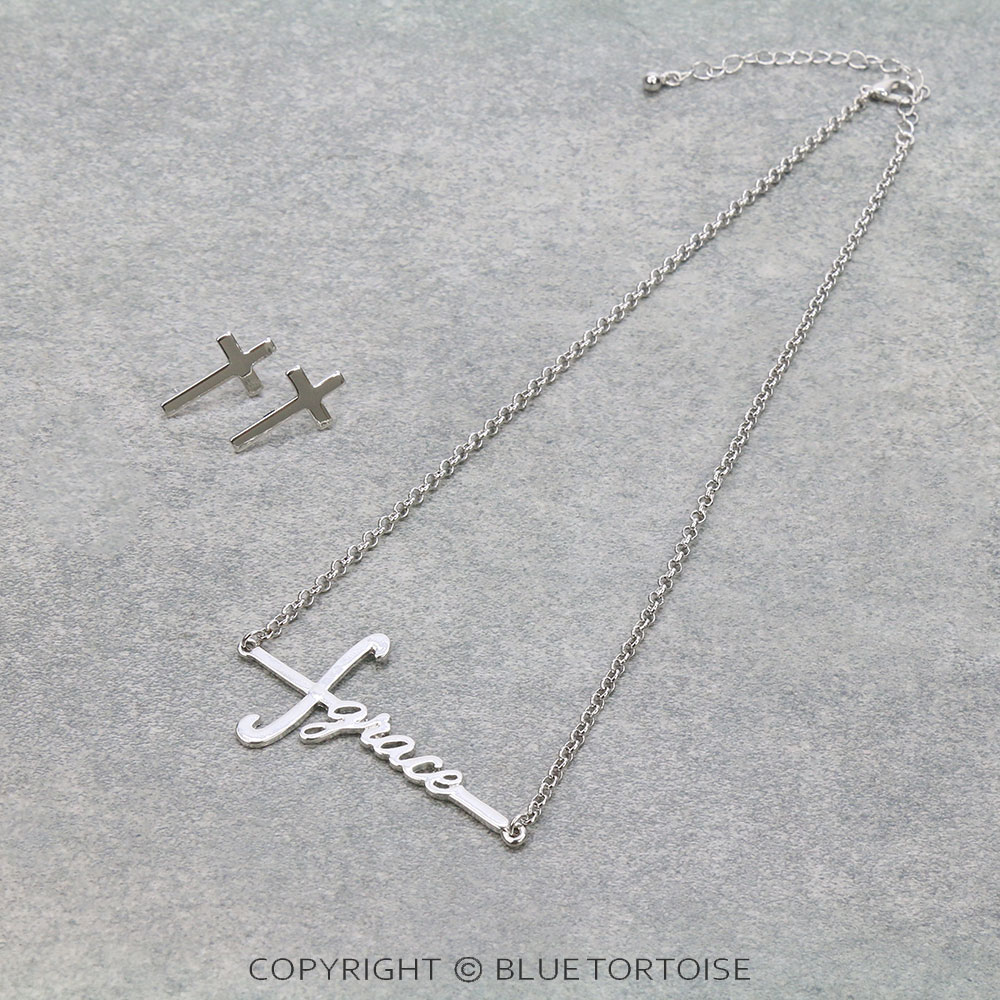 Cross Pendant Necklace Set