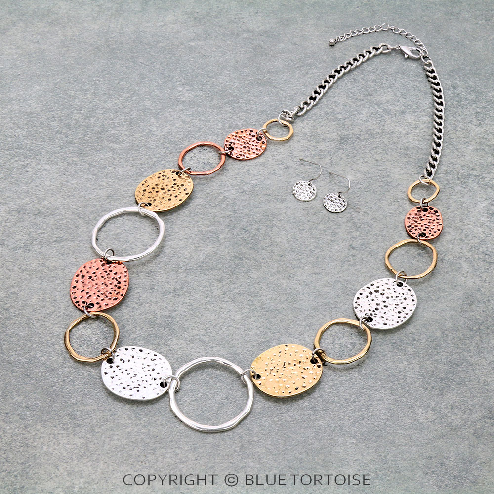 Fashion Round Link Necklace Set