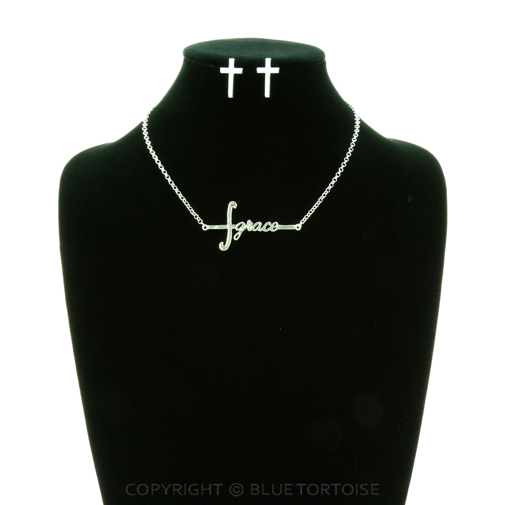 Cross Pendant Necklace Set - Image 2