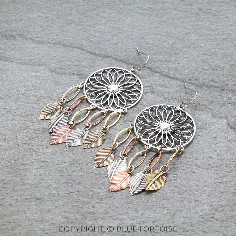 Western Leaf Dangle Earrings