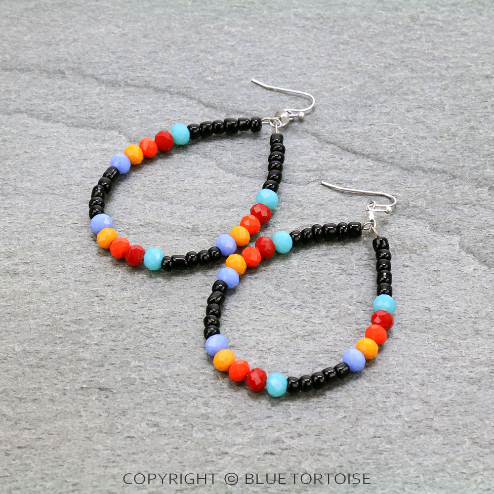 Bead Teardrop Dangle Earrings