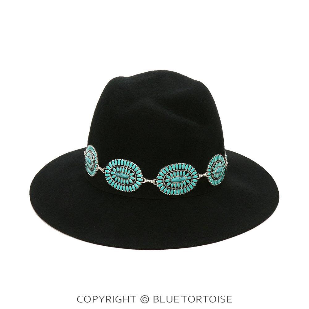 Western Epoxy Concho Fedora Hat Band - Image 3