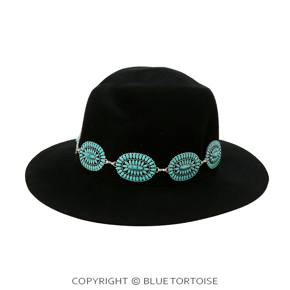 Western Epoxy Concho Fedora Hat Band - Image 2