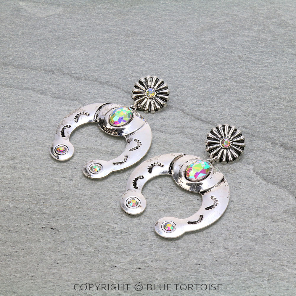 3" Western Squash Blossom Stud Earrings