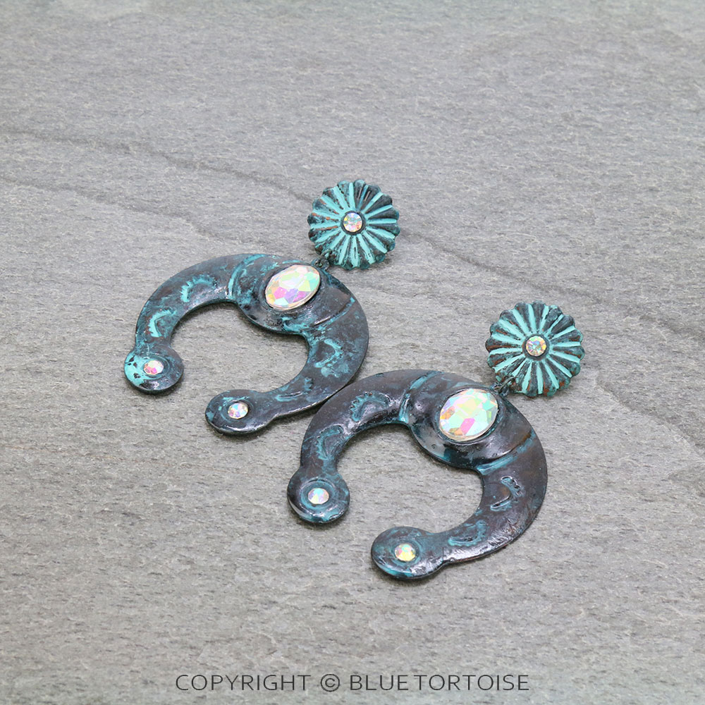 3" Western Squash Blossom Stud Earrings