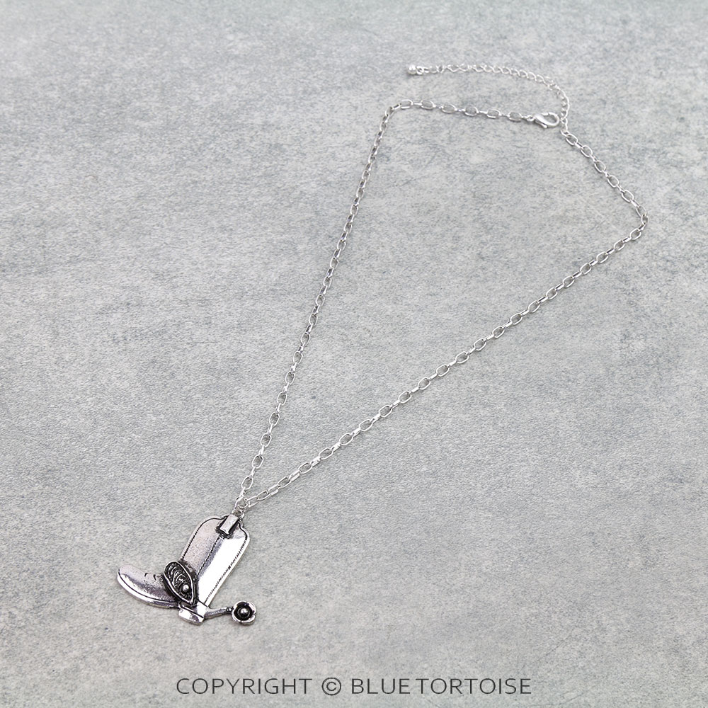 Western Cowboy Boot Necklace
