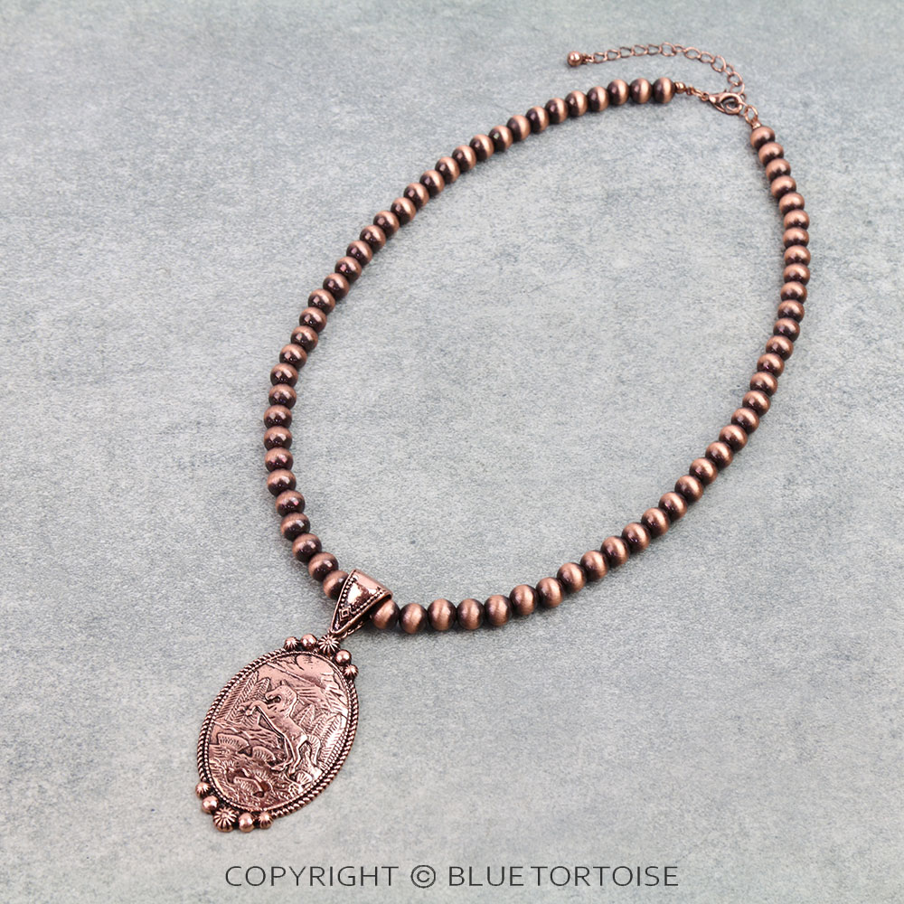 Western Horse Scenery Necklace
