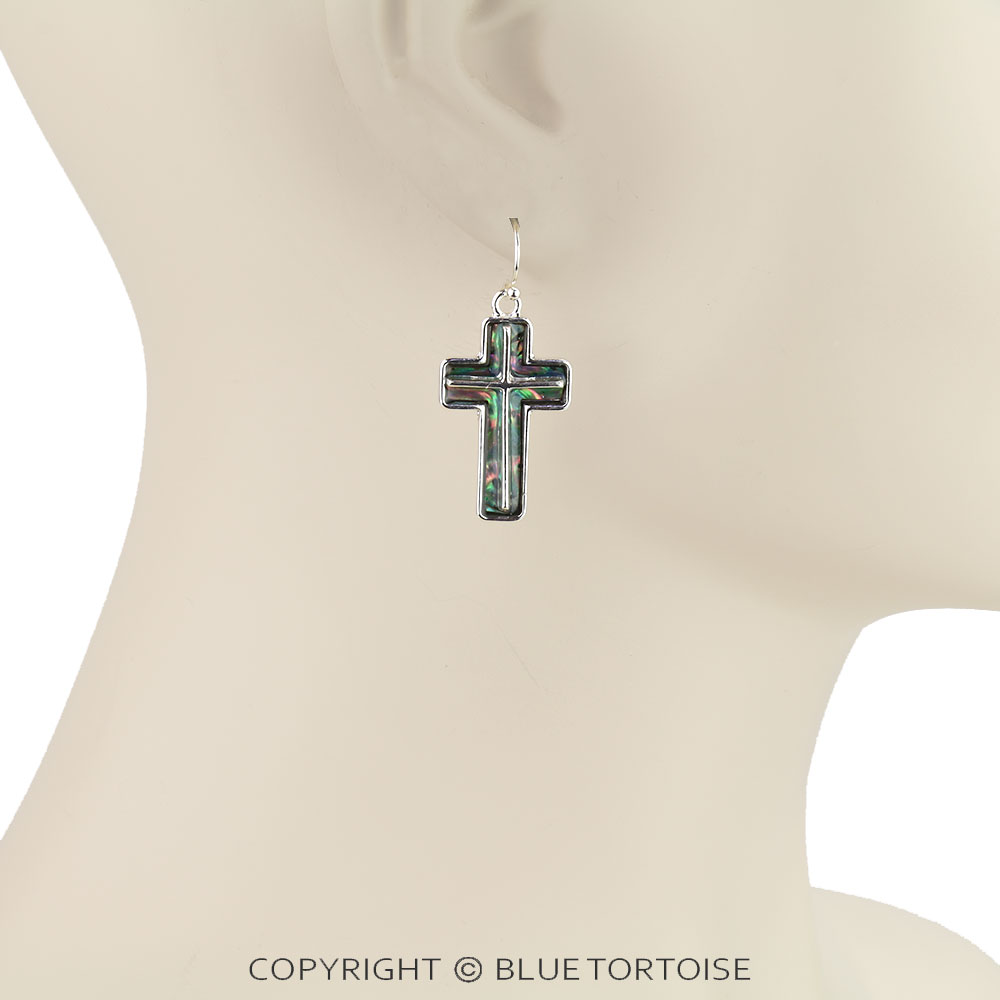 Western Cross Dangle Earrings - Image 2