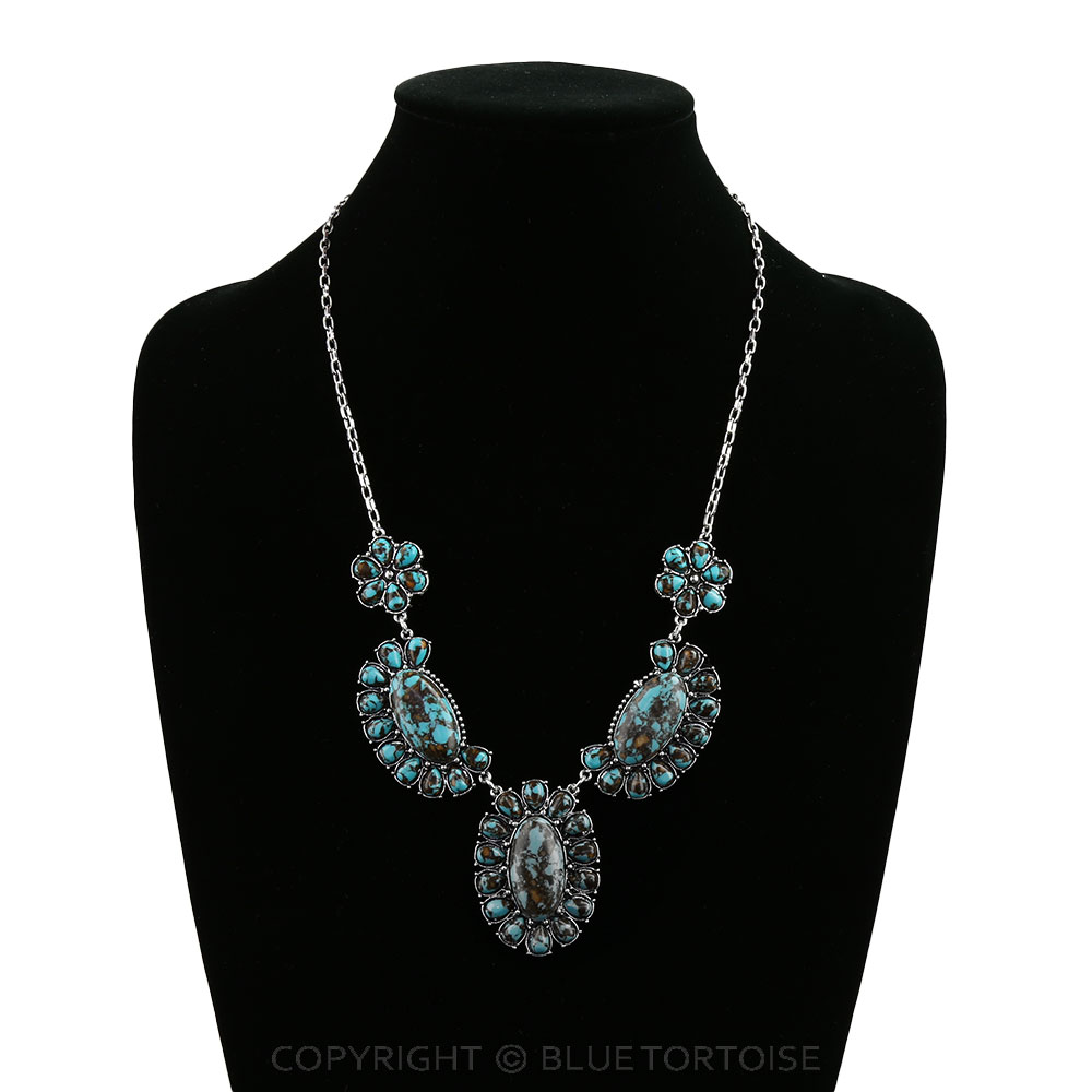 Western Concho Stone Necklace - Image 2