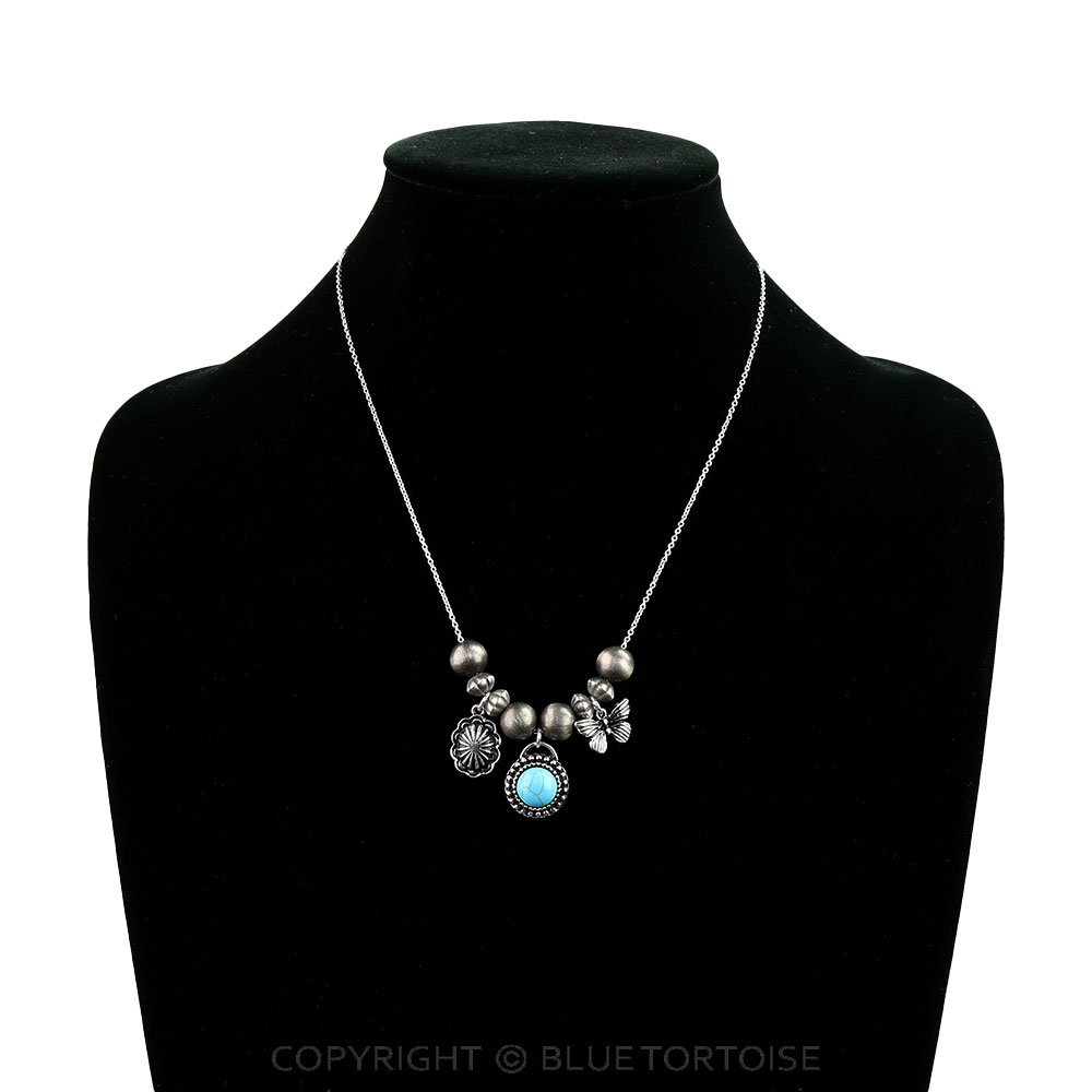 Western Multi Charm Pearl Necklace - Image 2