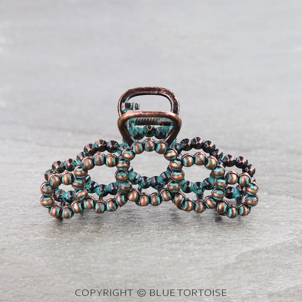 3" Navajo Style Pearl Hair Claw Clip - Image 2