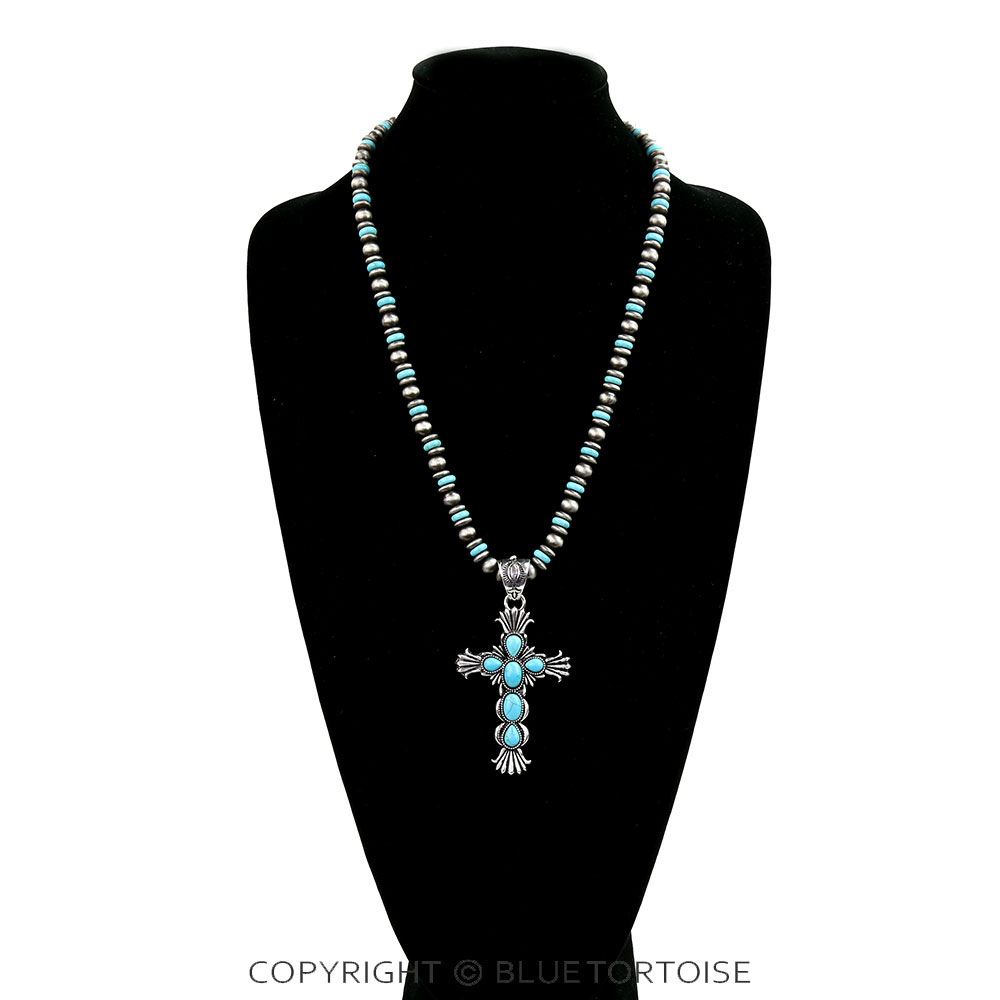 Western Cross Pendant Necklace - Image 2