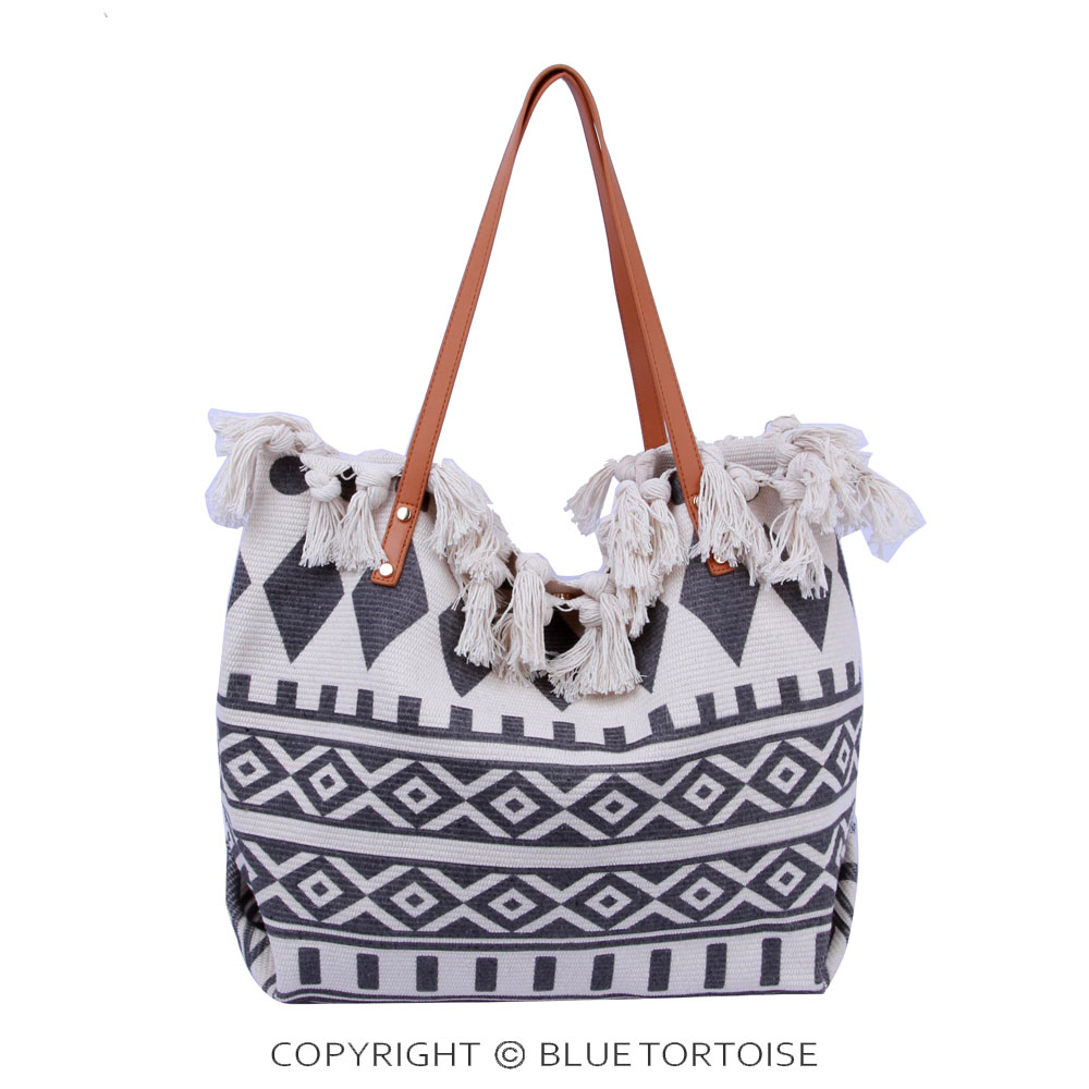 Aztec Pattern Fabric Tote Bag
